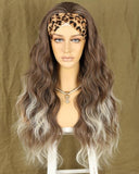 TOP DECK 'WHITE CHOC' HIGHLIGHT HEADBAND WIG WAVY 22"