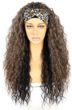 TOP DECK 'MOCHACCINO' HIGHLIGHT HEADBAND WIG WATER WAVE 24"