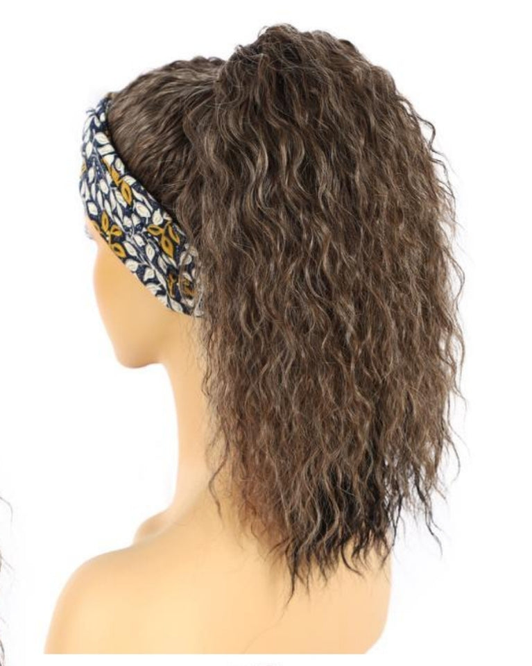 TOP DECK 'MOCHACCINO' HIGHLIGHT HEADBAND WIG WATER WAVE 24"