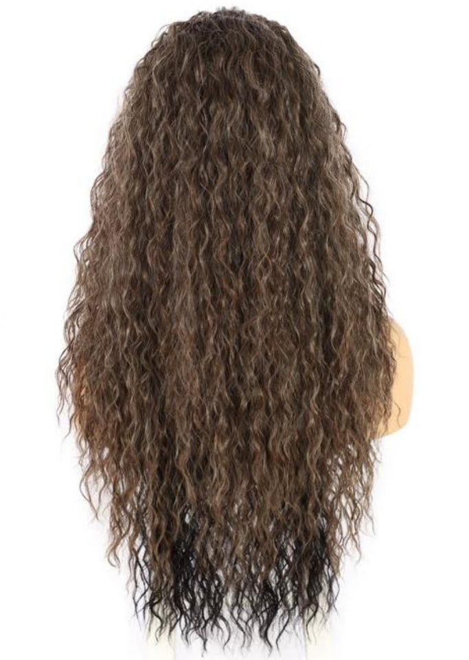 TOP DECK 'MOCHACCINO' HIGHLIGHT HEADBAND WIG WATER WAVE 24"