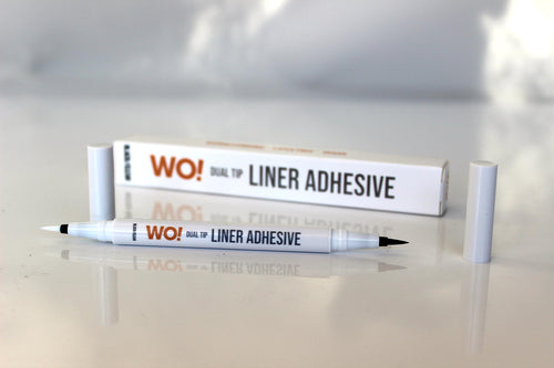 WO! LINER ADHESIVE Dual-Ended Black/Clear Eyeliner Glue Pen