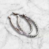 'RIVIERA' 14K GOLD Plated CZ Hoops