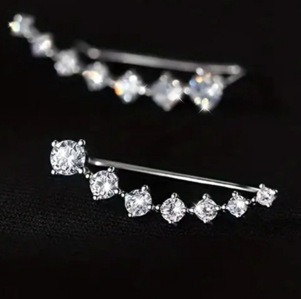 SHOOTING STAR S925 Sterling Silver CZ Earrings