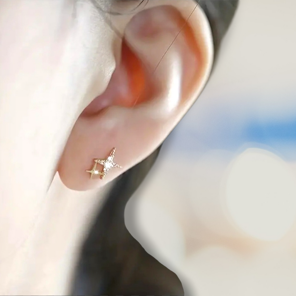 'STARRY NIGHT' 18K GOLD Plated Stud Earrings