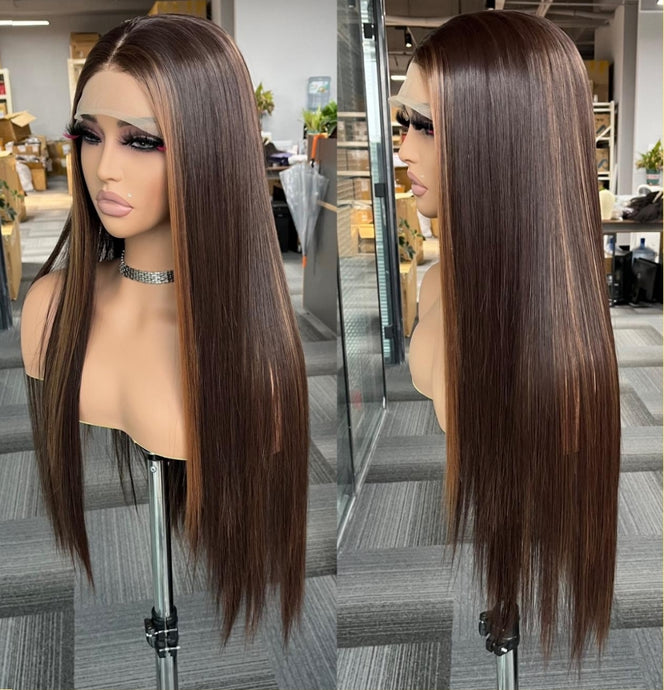 Balayage Heat-Resistant Wig - CHOC HONEYCOMB