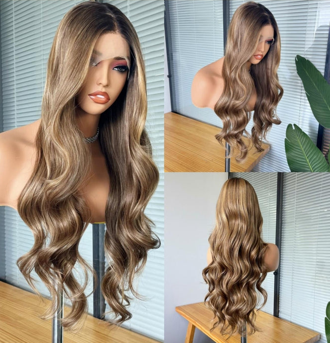 Balayage Heat-Resistant Wig - GINGERBREAD CARAMEL