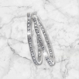 'RIVIERA' 14K GOLD Plated CZ Hoops
