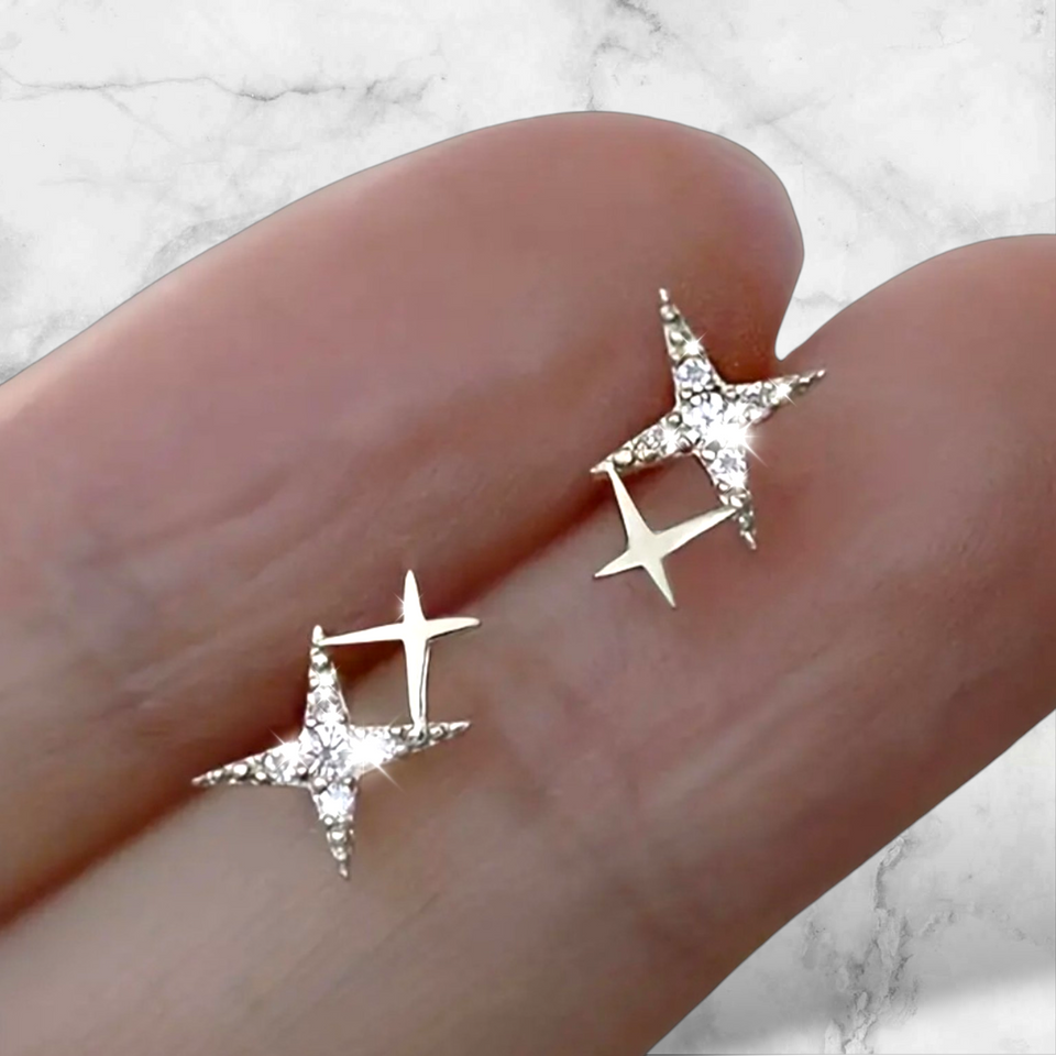 'STARRY NIGHT' 18K GOLD Plated Stud Earrings