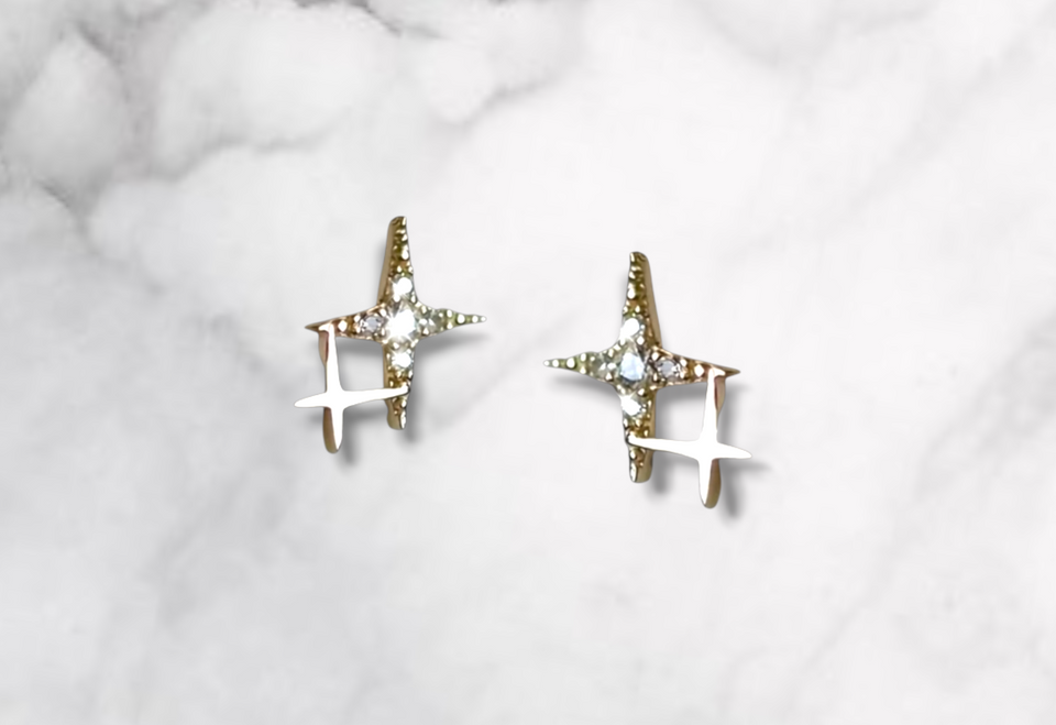 'STARRY NIGHT' 18K GOLD Plated Stud Earrings