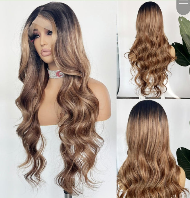 Balayage Heat-Resistant Wig - FRENCH TOAST