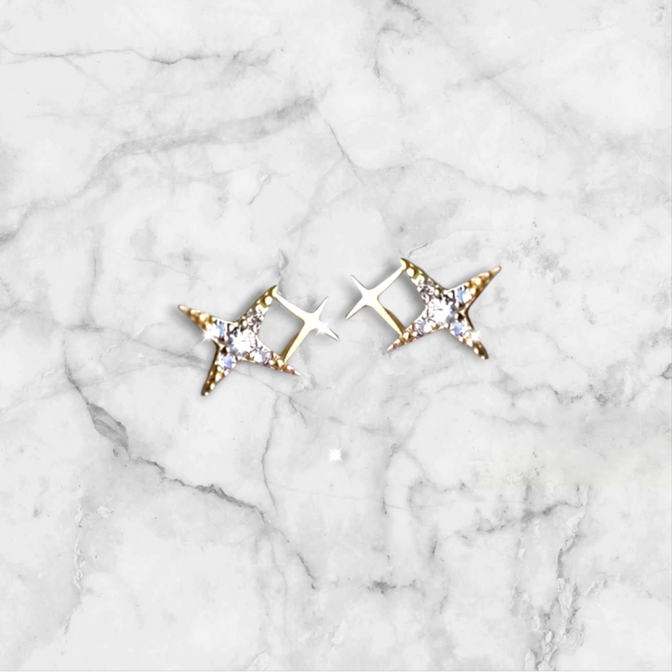 'STARRY NIGHT' 18K GOLD Plated Stud Earrings