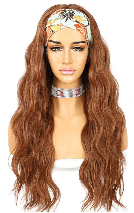COPPER HEADBAND WIG WAVY 22