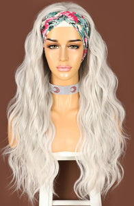 WHITE LIGHTNING HEADBAND WIG WAVY 22"