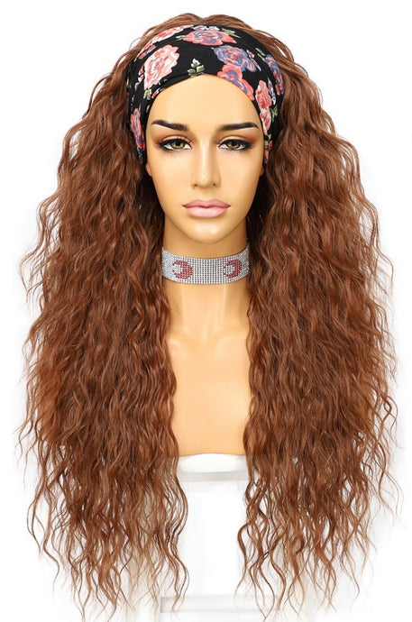 COPPER HEADBAND WIG WATER WAVE 24